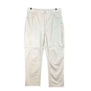 Abercrombie & Fitch‎ Vegan Leather 90s Straight Ultra High Rise Pants 32/14s